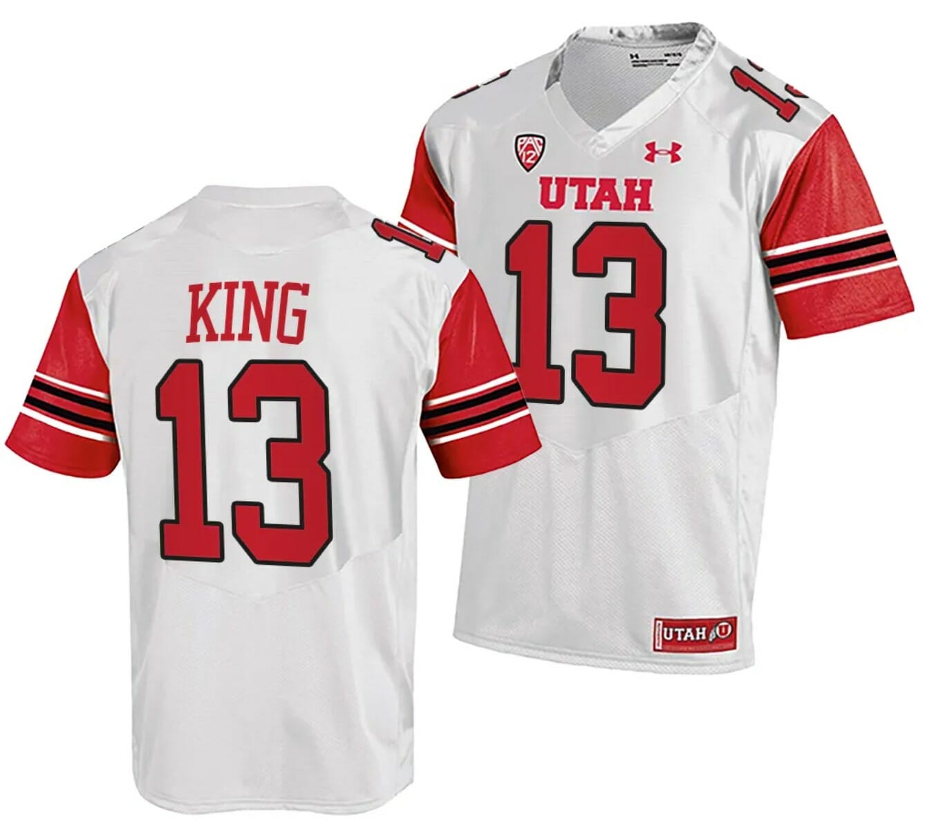 Utah Utes #13 Landen King Jersey College Football White 1 Utah Utes #13 Landen King Jersey College Football White
