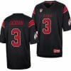Utah Utes #3 JaQuinden Jackson Jersey Throwback College Football Black