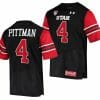 Utah Utes #4 Mycah Pittman Jersey College Football Black 6 Utah Utes #4 Mycah Pittman Jersey College Football Black