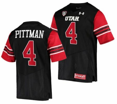 Utah Utes #4 Mycah Pittman Jersey College Football Black