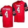 Utah Utes #4 Mycah Pittman Jersey College Football Team Wordmark Red