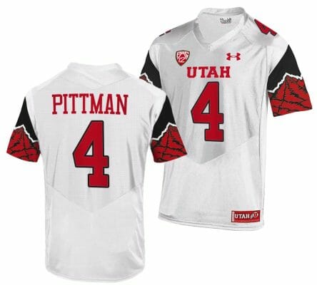 Utah Utes #4 Mycah Pittman Jersey College Football White