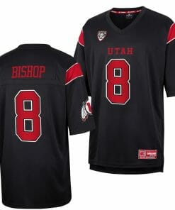 Utah Utes #8 Cole Bishop Jersey Throwback College Football Black