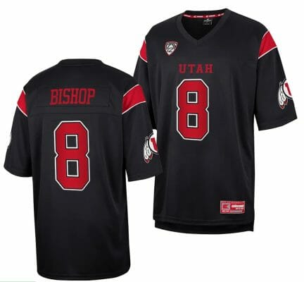 Utah Utes #8 Cole Bishop Jersey Throwback College Football Black