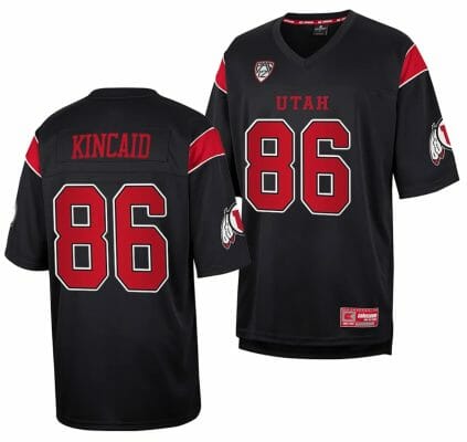 Utah Utes #86 Dalton Kincaid Jersey Throwback College Football Black 10 Utah Utes #86 Dalton Kincaid Jersey Throwback College Football Black