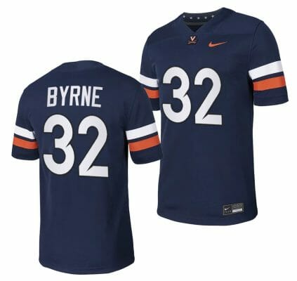 Virginia Cavaliers Luke Byrne Jersey #32 College NIL Football Game 2023 Navy 10 Virginia Cavaliers Luke Byrne Jersey #32 College NIL Football Game 2023 Navy