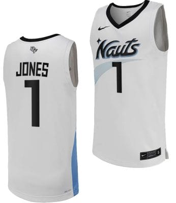 Antwann Jones Jersey #1 UCF Knights Replica College Basketball White Uniform 8 Antwann Jones Jersey #1 UCF Knights Replica College Basketball White Uniform