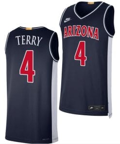 Arizona Wildcats Dalen Terry Jersey #4 Limited Retro Basketball 2023-24 Navy