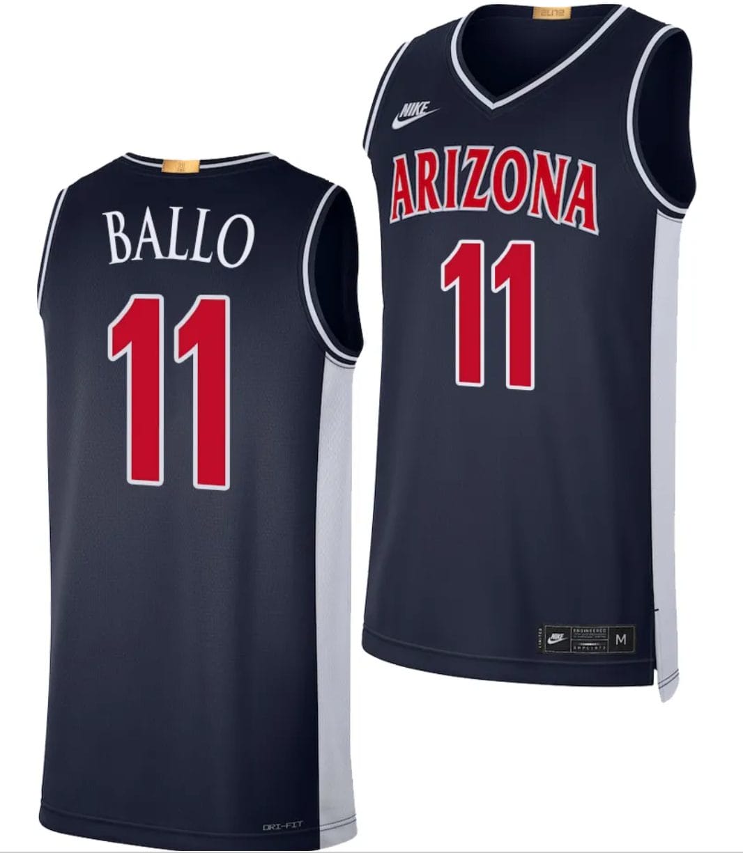 Arizona Wildcats Oumar Ballo Jersey #11 Limited Retro Basketball 2023-24 Navy 1 Arizona Wildcats Oumar Ballo Jersey #11 Limited Retro Basketball 2023-24 Navy