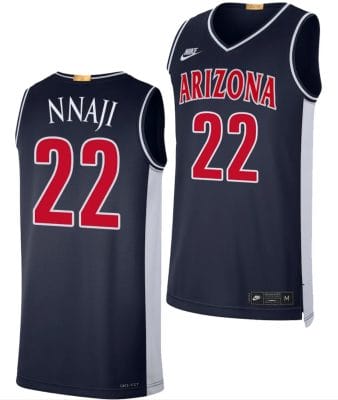 Arizona Wildcats Zeke Nnaji Jersey #22 Limited Retro Basketball 2023-24 Navy 6 Arizona Wildcats Zeke Nnaji Jersey #22 Limited Retro Basketball 2023-24 Navy