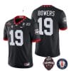 Brock Bowers Jersey #19 Georgia Bulldogs Football 2023 Champions and Vince Dooley Patch Black