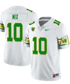Bo Nix Jersey #10 Oregon Ducks Mighty Oregon 1984 Football Throwback White