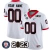 Custom Georgia Bulldogs Jersey Name and Number Football 2023 Vince Dooley Patch Regular White