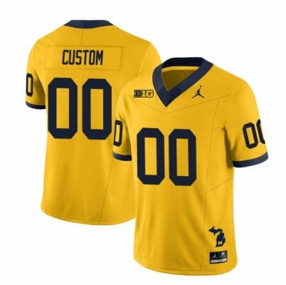 Custom Michigan Wolverines Jersey Special Name and Number College Football 2023 Stitched Maize