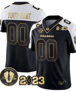Custom Georgia Bulldogs Jersey Name and Number Football 2023 Vince Dooley Patch Alternate