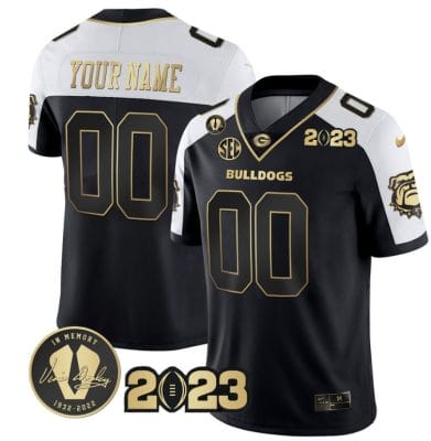 Custom Georgia Bulldogs Jersey Name and Number Football 2023 Vince Dooley Patch Alternate