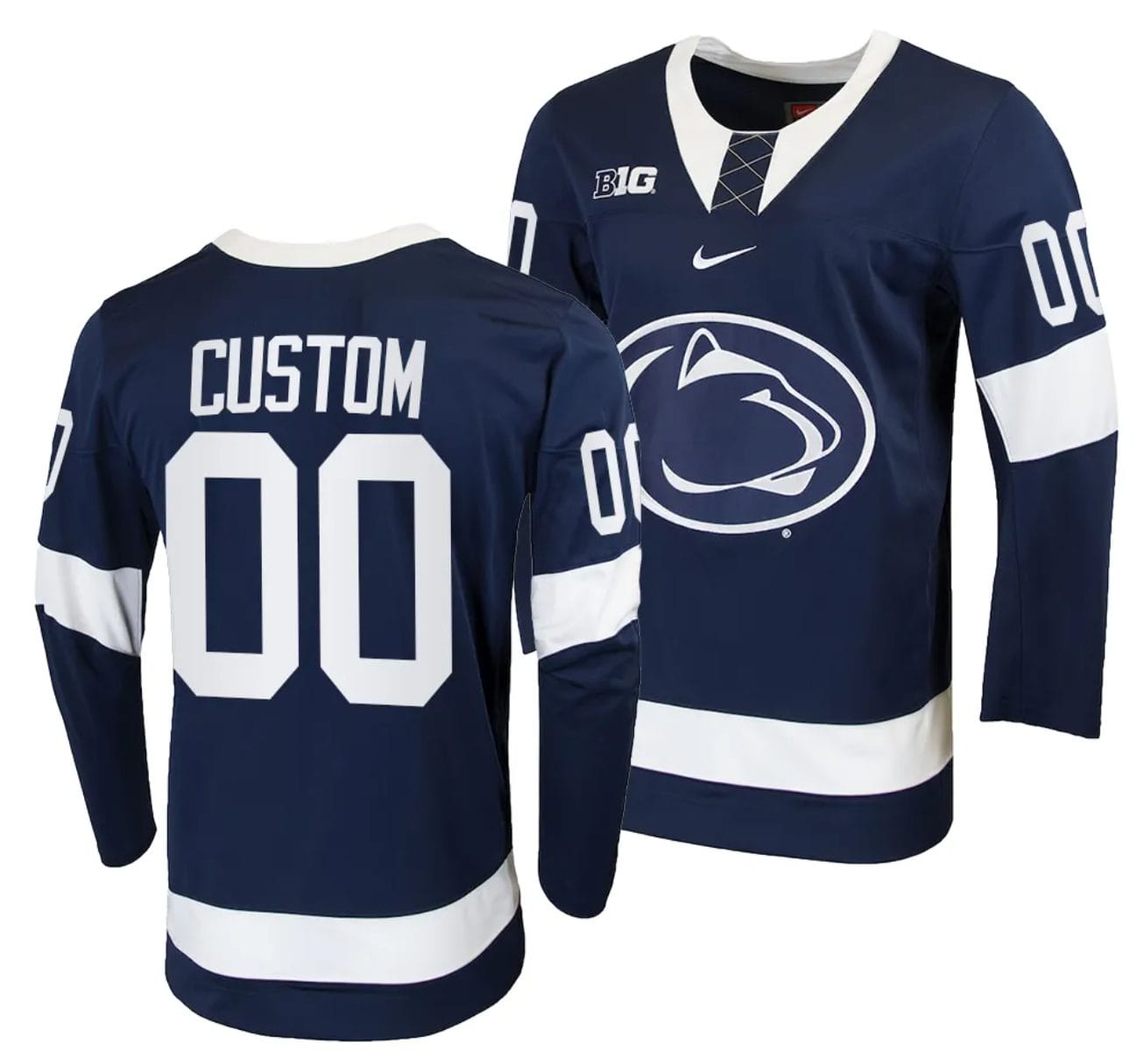 Custom Penn State Nittany Lions Jersey Name and Number Navy College Hockey Replica 2023-24 1 Custom Penn State Nittany Lions Jersey Name and Number Navy College Hockey Replica 2023-24