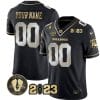 Custom Georgia Bulldogs Jersey Name and Number Football 2023 Vince Dooley Patch Gold Color Black Limited 4 Custom Georgia Bulldogs Jersey Name and Number Football 2023 Vince Dooley Patch Gold Color Black Limited