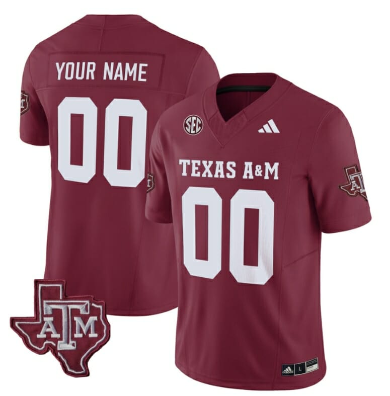 Custom Texas A&M Aggies Jersey Name and Number Vapor Limited College Football Stitched Maroon 1 Custom Texas A&M Aggies Jersey Name and Number Vapor Limited College Football Stitched Maroon
