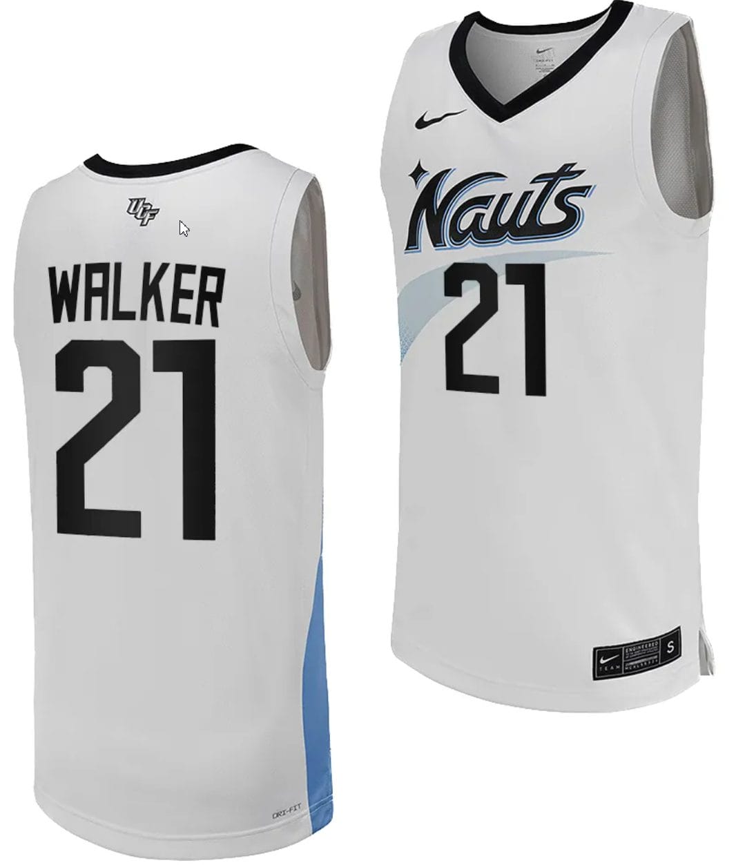 CJ Walker Jersey #21 UCF Knights Replica College Basketball White Uniform 1 CJ Walker Jersey #21 UCF Knights Replica College Basketball White Uniform