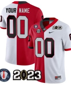 Custom Georgia Bulldogs Jersey Name and Number Football 2023 Vince Dooley Patch Split