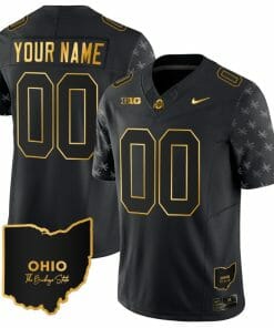 Custom Ohio State Buckeyes Jersey Name and Number College Football Stitched Alternate Black Gold