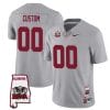 Custom Alabama Crimson Jersey Name and Number Football College SEC Graduate Map Patch Gray All Stitched 4 Custom Alabama Crimson Jersey Name and Number Football College SEC Graduate Map Patch Gray All Stitched