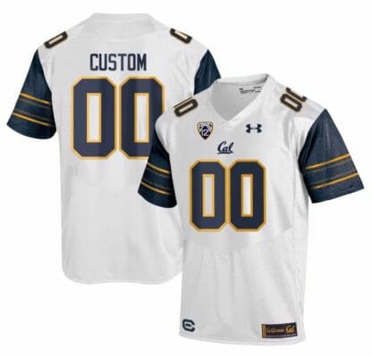Custom California Golden Bears Jersey Name and Number College Football 2023 Stitched White 10 Custom California Golden Bears Jersey Name and Number College Football 2023 Stitched White