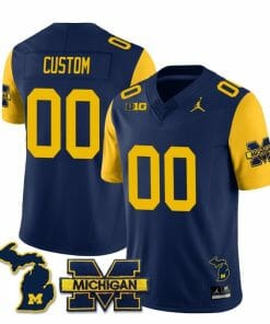 Custom Michigan Wolverines Jersey Special Name and Number College Football 2023 Stitched Maize Sleeves