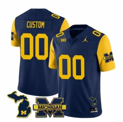 Custom Michigan Wolverines Jersey Special Name and Number College Football 2023 Stitched Maize Sleeves 8 Custom Michigan Wolverines Jersey Special Name and Number College Football 2023 Stitched Maize Sleeves