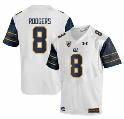 Cal Bears Aaron Rodgers Jersey #8 College Football 2023 Stitched White 10 Cal Bears Aaron Rodgers Jersey #8 College Football 2023 Stitched White