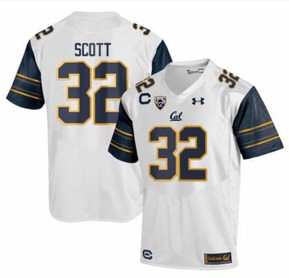 Cal Bears Daniel Scott Jersey #32 College Football 2023 Stitched White