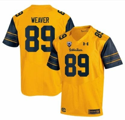 Cal Bears Evan Weaver Jersey #89 College Football 2023 Stitched Gold
