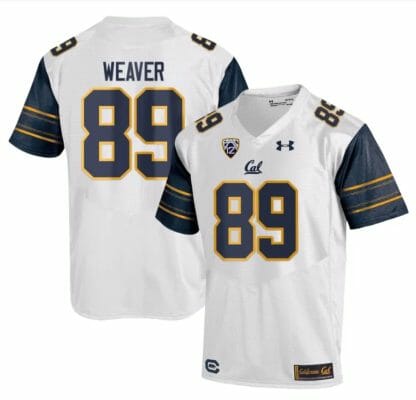 Cal Bears Evan Weaver Jersey #89 College Football 2023 Stitched White