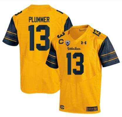 Cal Bears Jack Plummer Jersey #13 College Football 2023 Stitched Gold