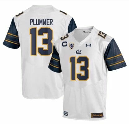 Cal Bears Jack Plummer Jersey #13 College Football 2023 Stitched White