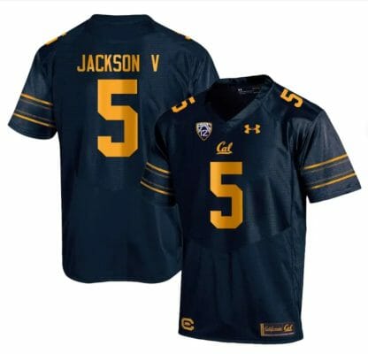 Cal Bears Jackson V Jersey #5 College Football 2023 Stitched Navy