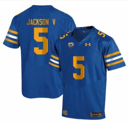 Cal Bears Jackson V Jersey #5 College Football 2023 Stitched Royal
