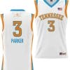 Candace Parker Jersey #3 Tennessee Lady Vols Alumni College Basketball White Uniform