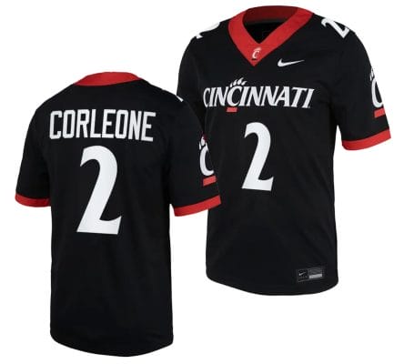 Cincinnati Bearcats Dontay Corleone Jersey #2 Black 2023 Replica College Football