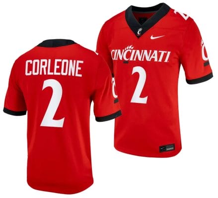 Cincinnati Bearcats Dontay Corleone Jersey #2 Red 2023 Alternate College Football