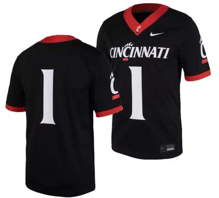 Cincinnati Bearcats Jersey #1 Black 2023 Replica College Football