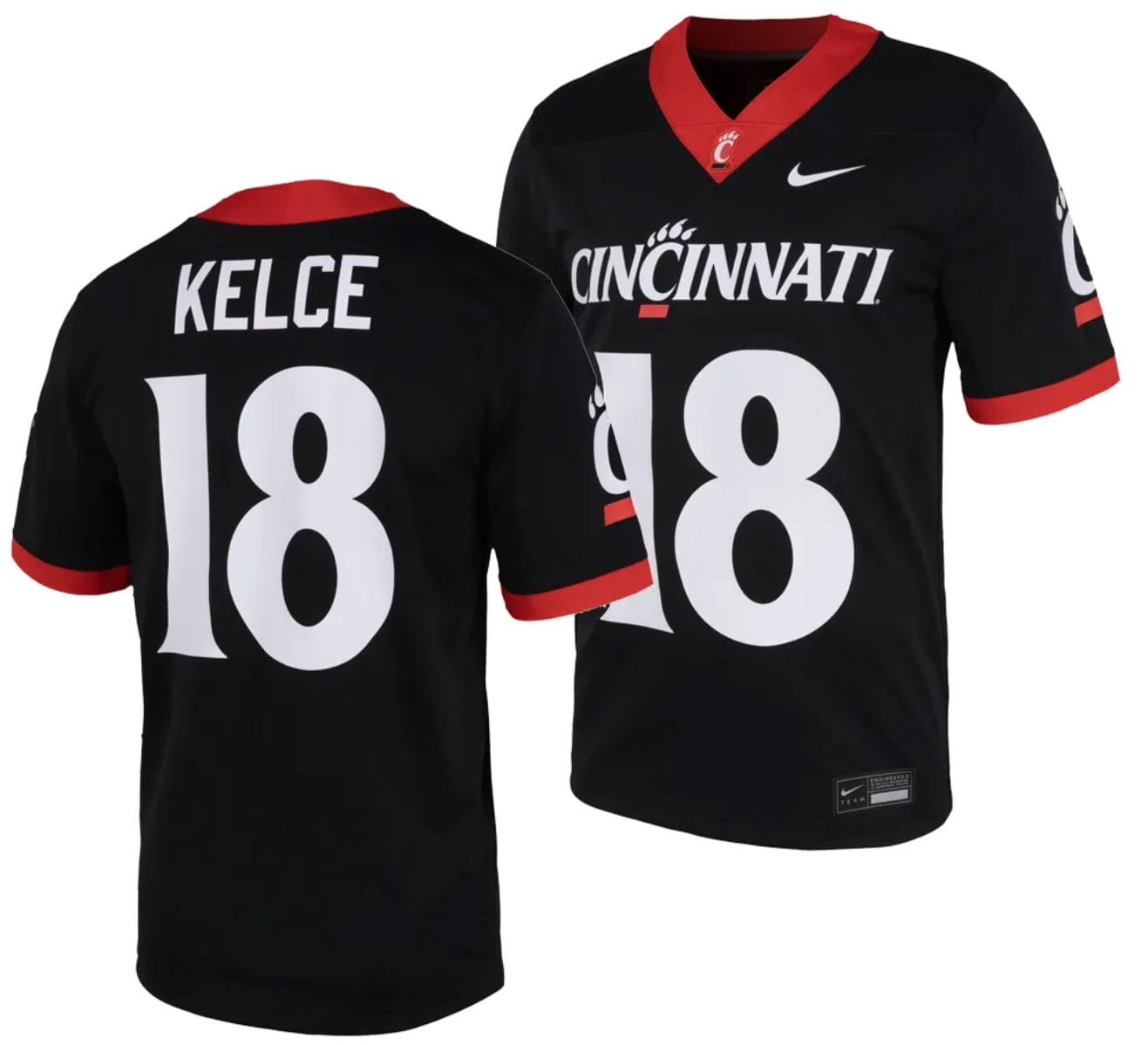 Cincinnati Bearcats Travis Kelce Jersey #18 Black 2023 Replica College Football 1 Cincinnati Bearcats Travis Kelce Jersey #18 Black 2023 Replica College Football