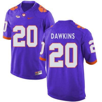 Clemson Tigers Brian Dawkins Jersey #20 College Football Purple