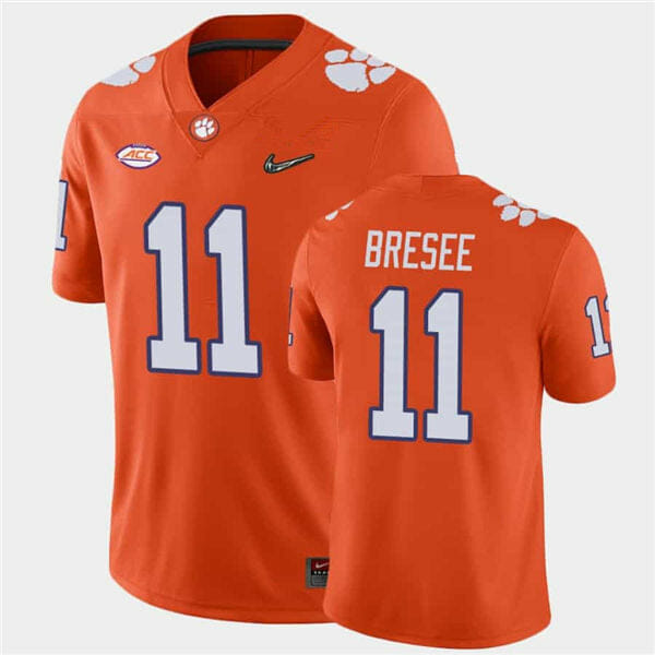 Clemson Tigers Bryan Bresee Jersey #1 College Football Orange 1 Clemson Tigers Bryan Bresee Jersey #1 College Football Orange