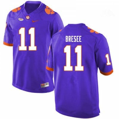 Clemson Tigers Bryan Bresee Jersey #1 College Football Purple 10 Clemson Tigers Bryan Bresee Jersey #1 College Football Purple