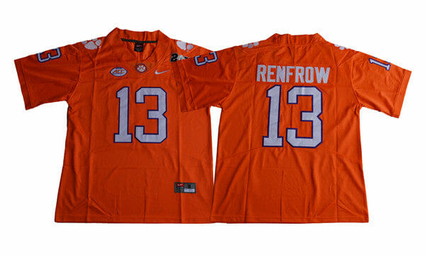 Clemson Tigers Hunter Renfrow Jersey #13 College Football Orange 10 Clemson Tigers Hunter Renfrow Jersey #13 College Football Orange