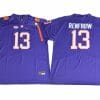 Clemson Tigers Hunter Renfrow Jersey #13 College Football Purple 7 Clemson Tigers Hunter Renfrow Jersey #13 College Football Purple