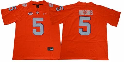 Clemson Tigers Tee Higgins Jersey #5 College Football Orange