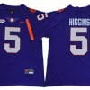 Clemson Tigers Tee Higgins Jersey #5 College Football Purple
